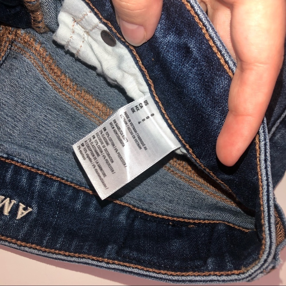 American Eagle Distressed Hem Super Stretch Mini Skirt - Picture 5 of 5